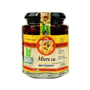 Miere cu merisoare si miere de salcam 340g
