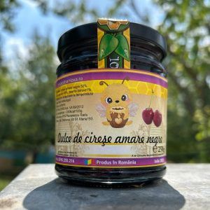 Dulceata cu cirese amare negre doar cu miere 250g